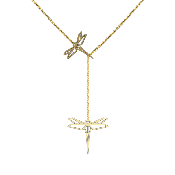 VCL Dragonfly Lariat Necklace