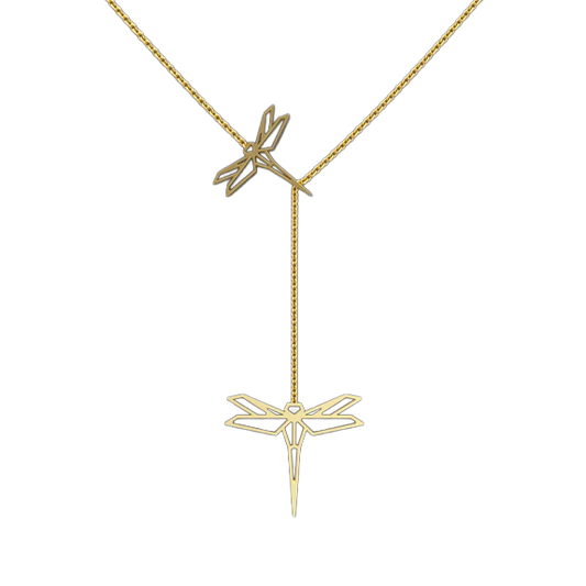 VCL Dragonfly Lariat Necklace