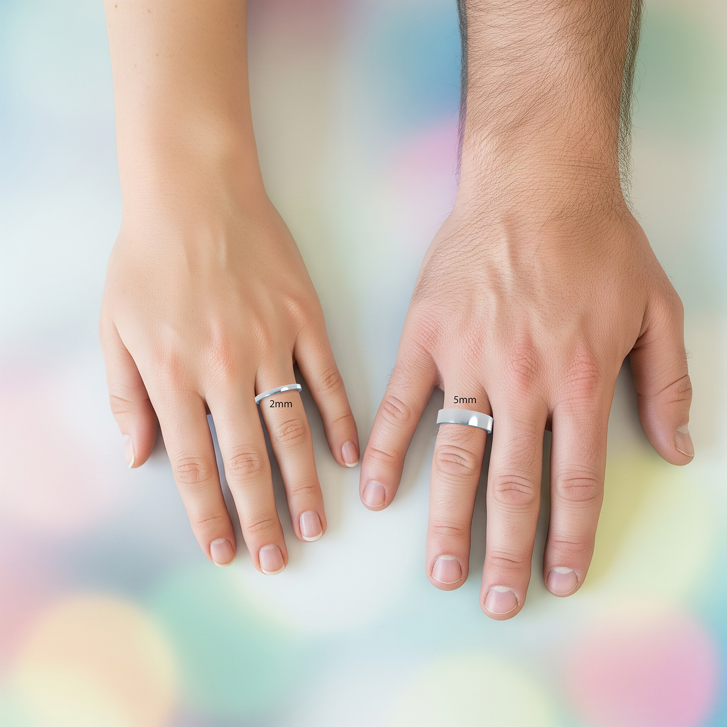 Flat wedding band wide - 2mm to 11mm