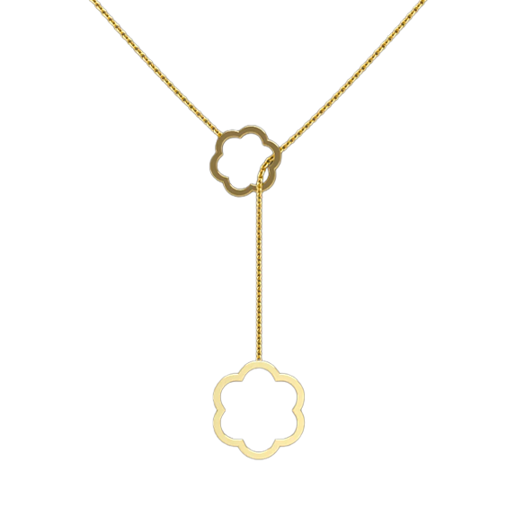 Flower Lariat Necklace