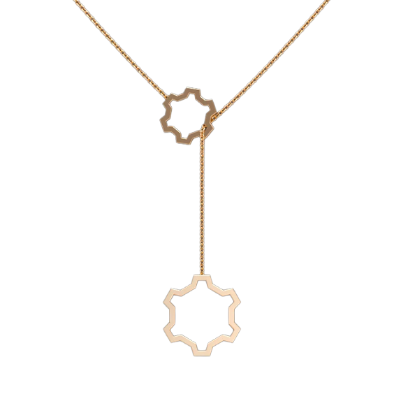 Gear Lariat Necklace