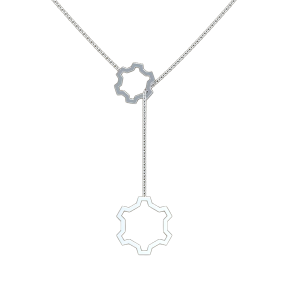 Gear Lariat Necklace