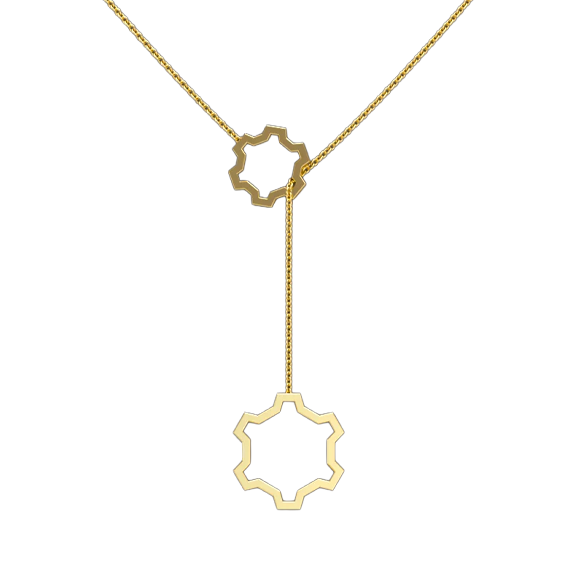 Gear Lariat Necklace
