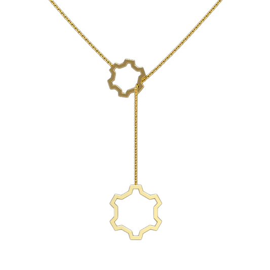 Gear Lariat Necklace