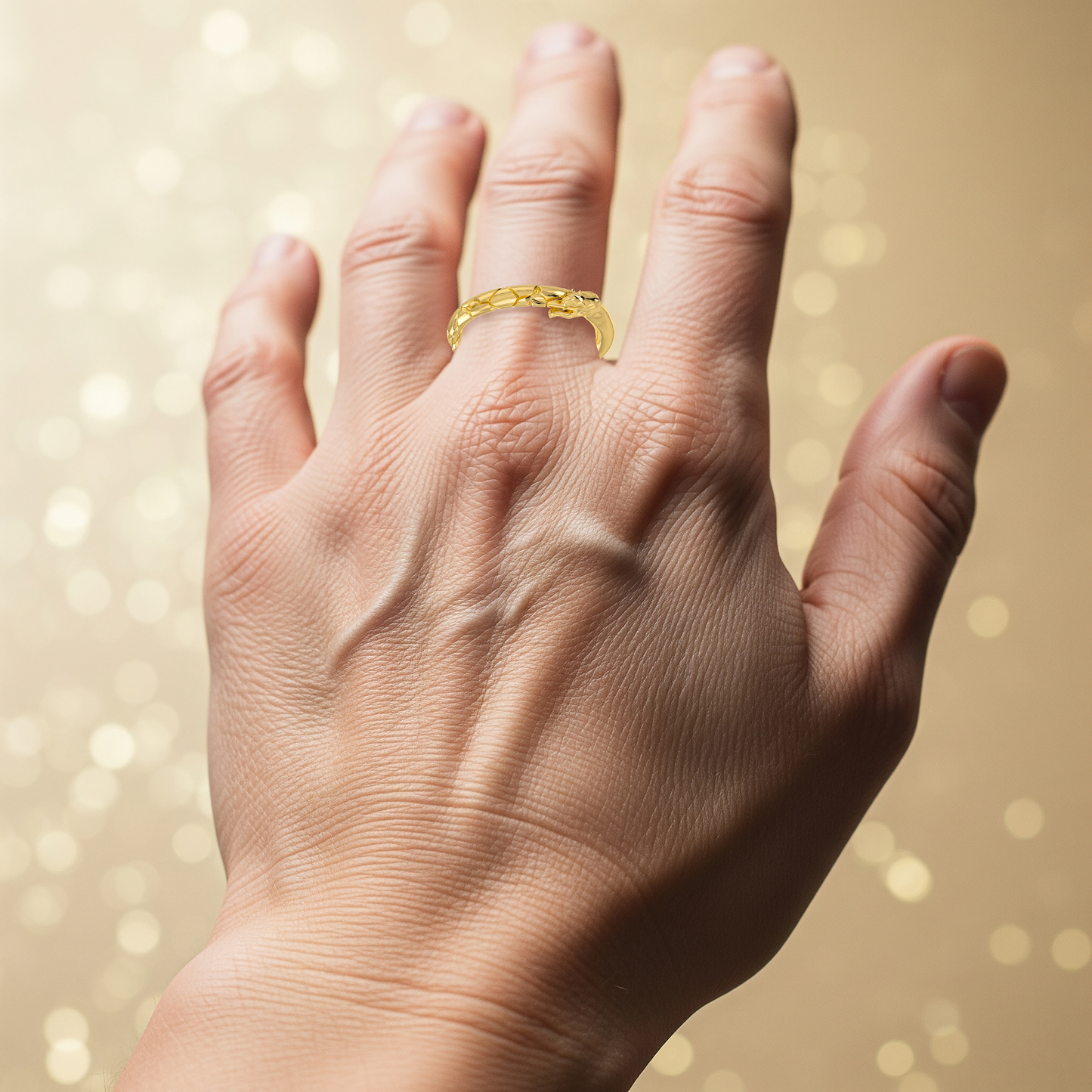 Leopard embrace ring