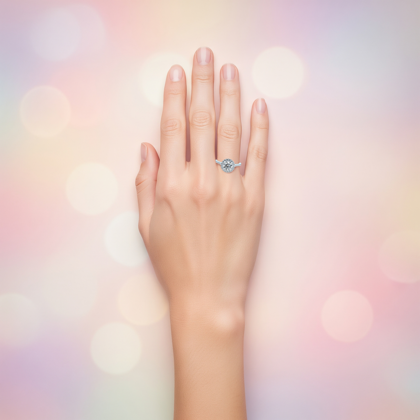 Libellule VCL Halo prestige diamond ring