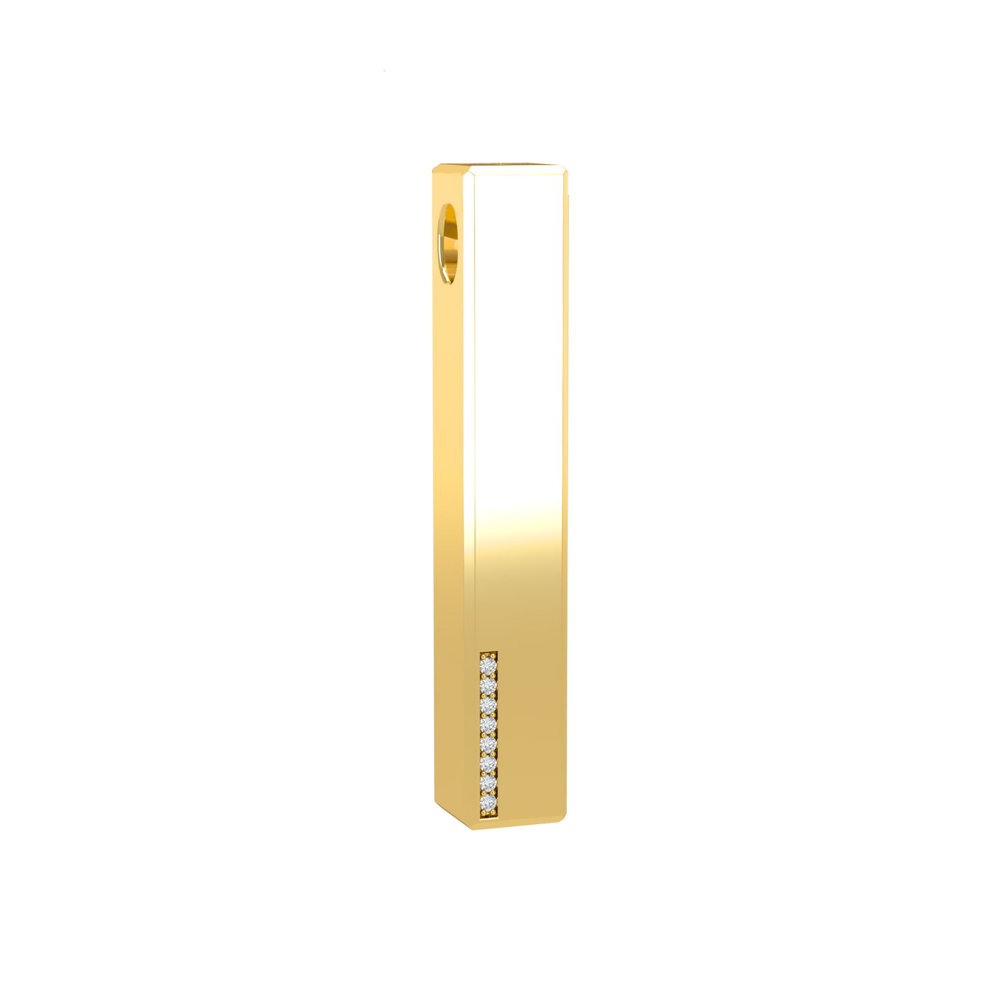 Pure Monolith Pendant 20 Inch Chain 24kt gold and platinum