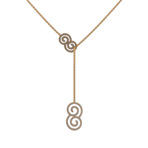 Spiral infinity Lariat Necklace