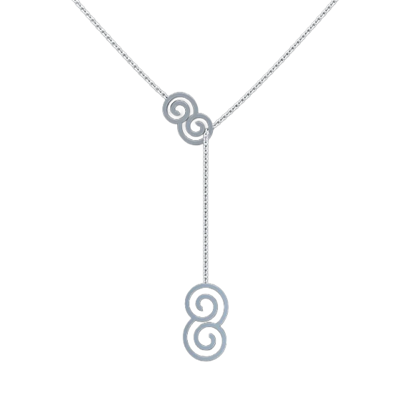 Spiral infinity Lariat Necklace