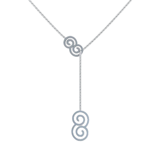 Spiral infinity Lariat Necklace