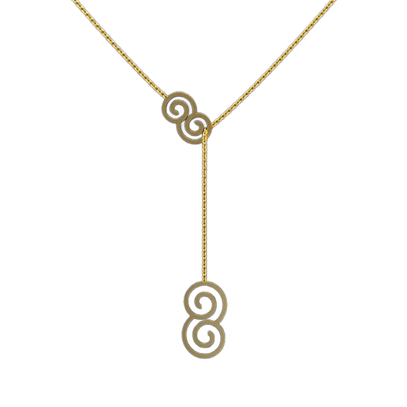 Spiral infinity Lariat Necklace