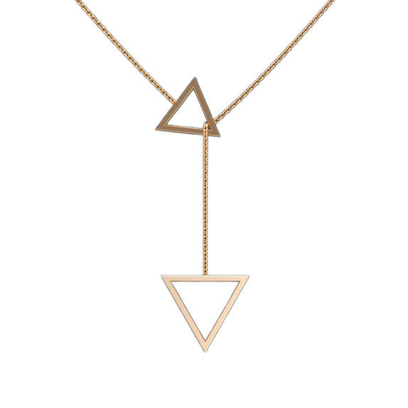 Triangle Lariat Necklace