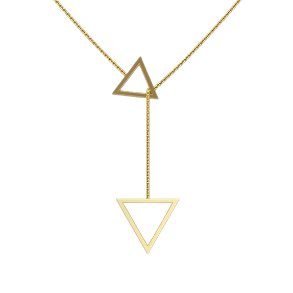 Triangle Lariat Necklace