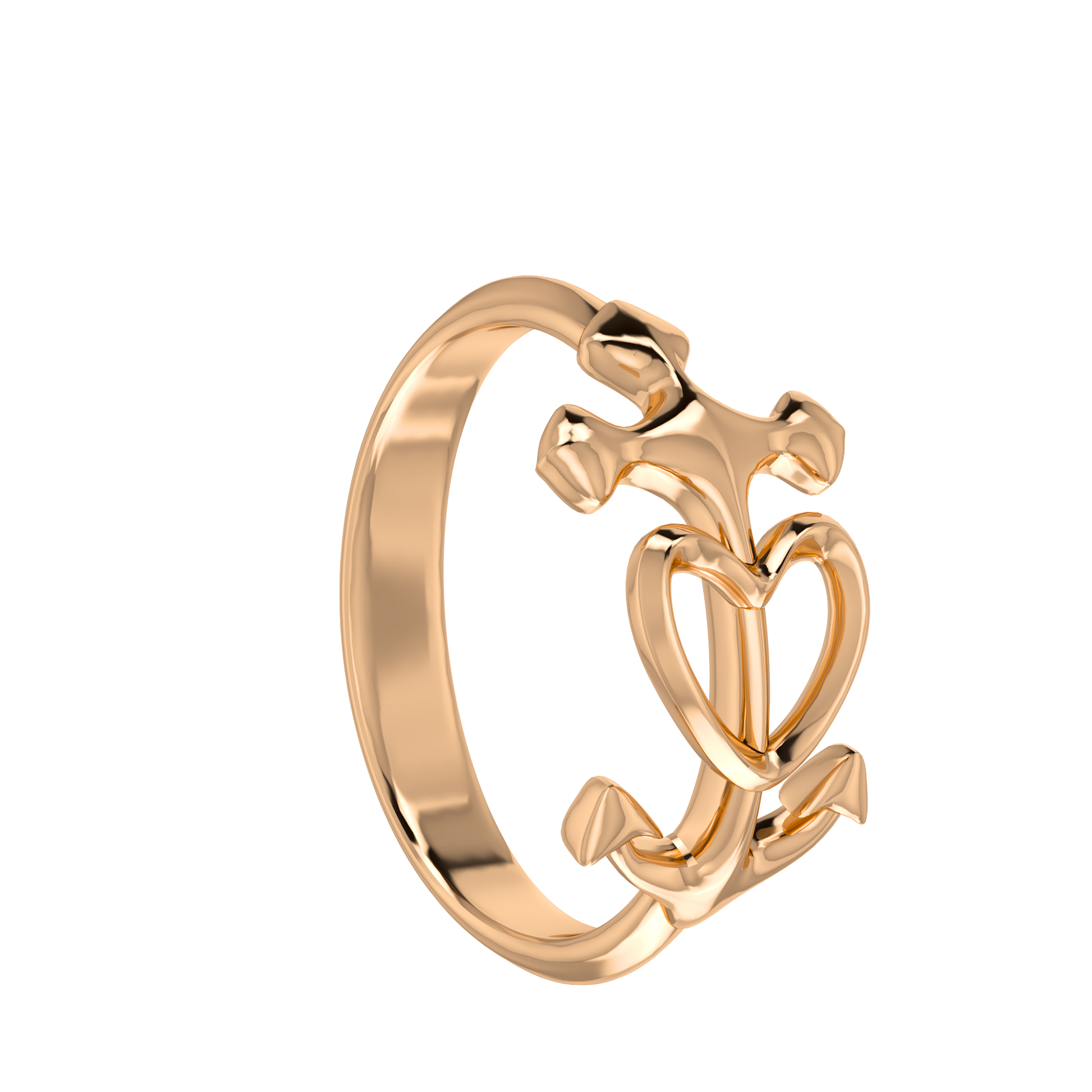Heart Anchor Ring - ™ Joaillerie VCL