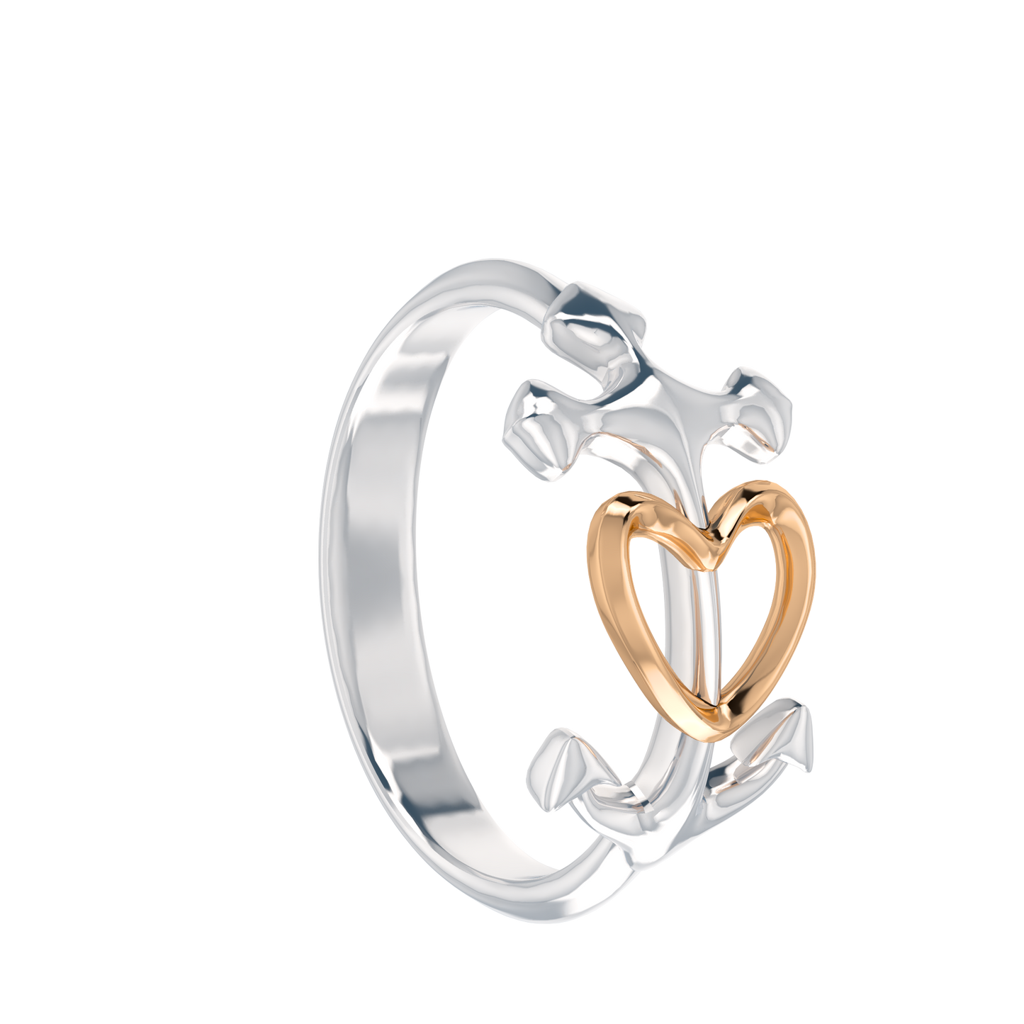 Heart Anchor Ring - ™ Joaillerie VCL
