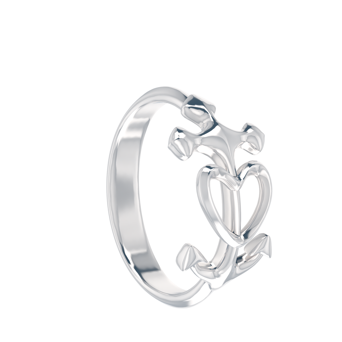 Heart Anchor Ring - ™ Joaillerie VCL
