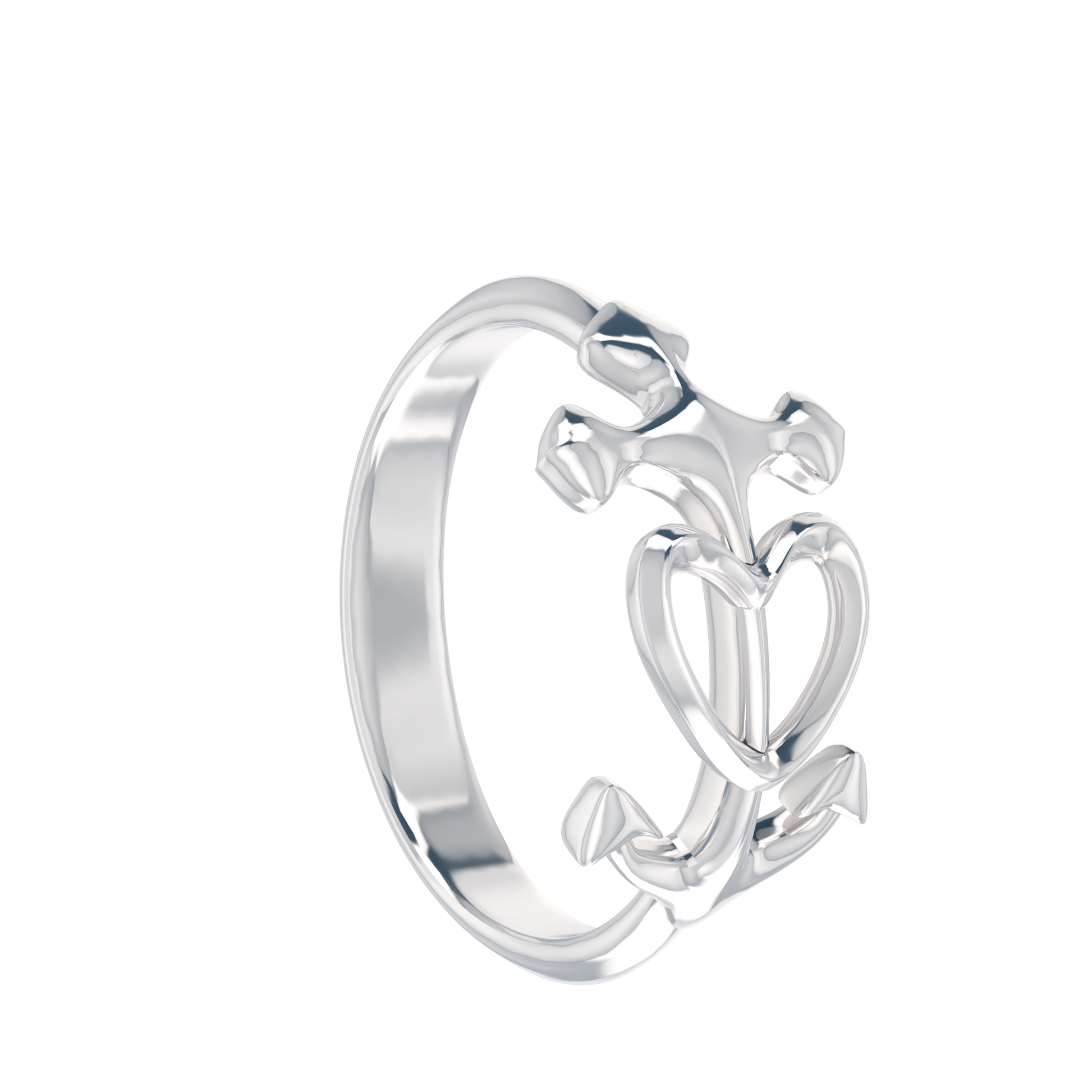 Heart Anchor Ring - ™ Joaillerie VCL