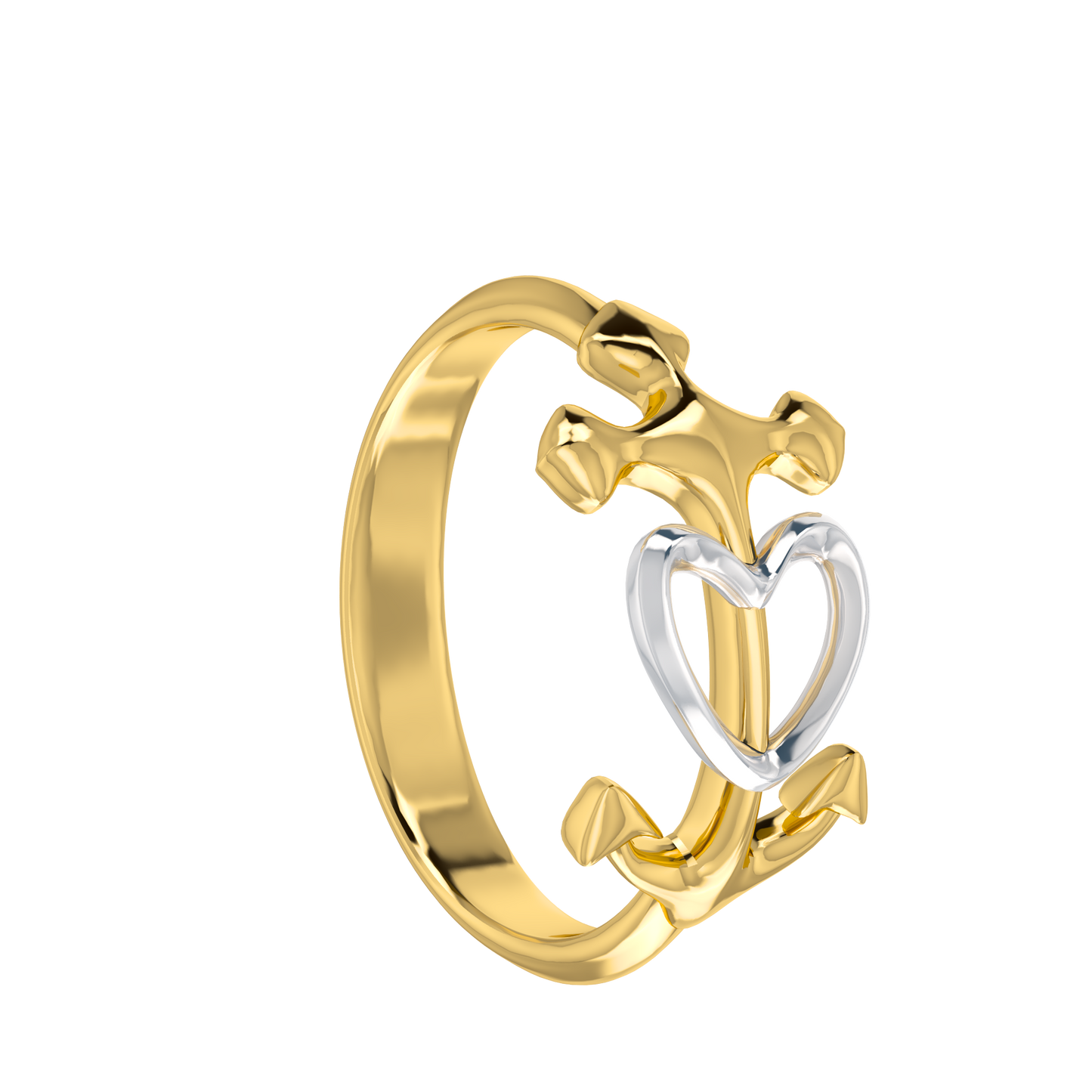 Heart Anchor Ring - ™ Joaillerie VCL