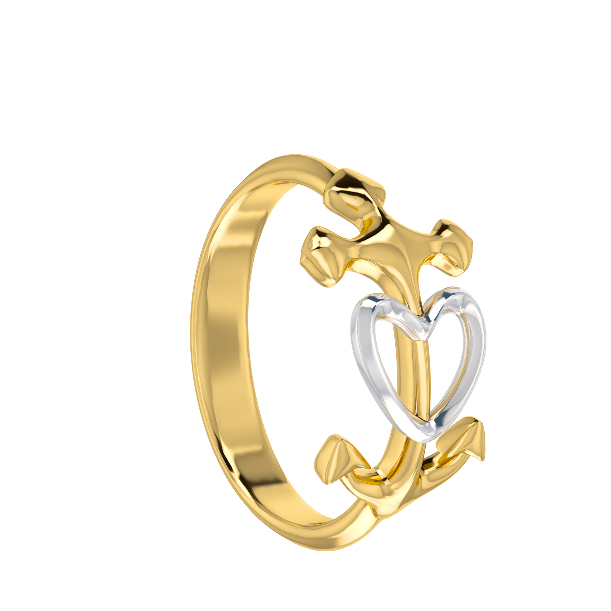 Heart Anchor Ring - ™ Joaillerie VCL