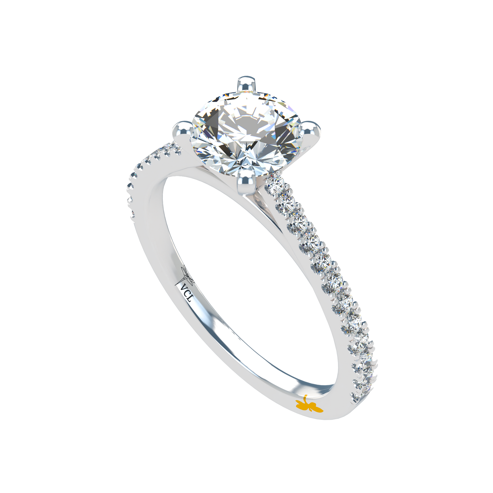 Charmaine Brilliant Cut Pavé 1.00-1.29cts - ™ Joaillerie VCL