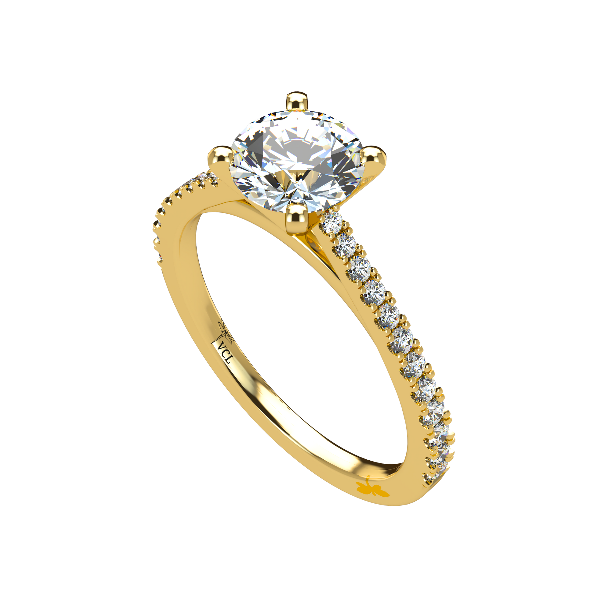 Charmaine Brilliant Cut Pavé 1.00-1.29cts - ™ Joaillerie VCL