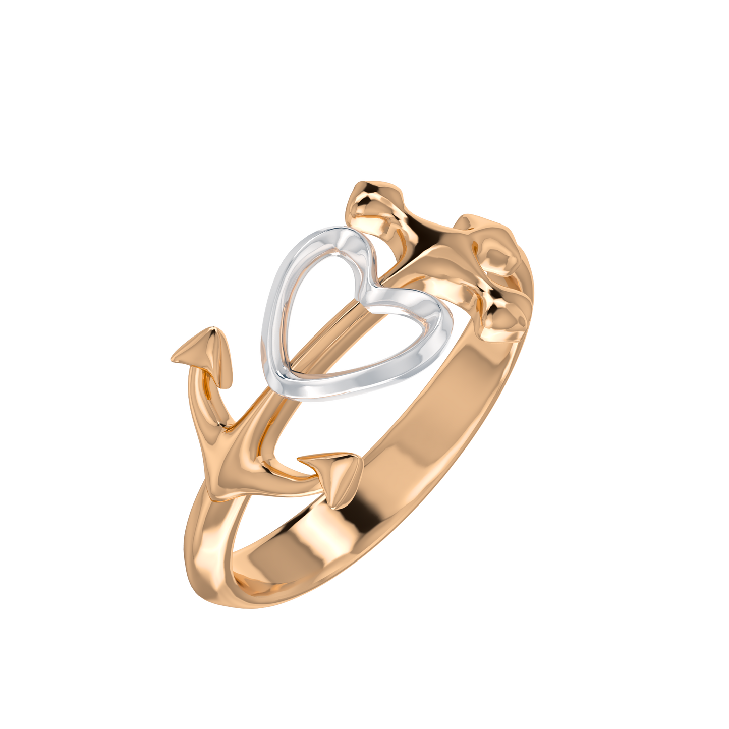 Heart Anchor Ring - ™ Joaillerie VCL