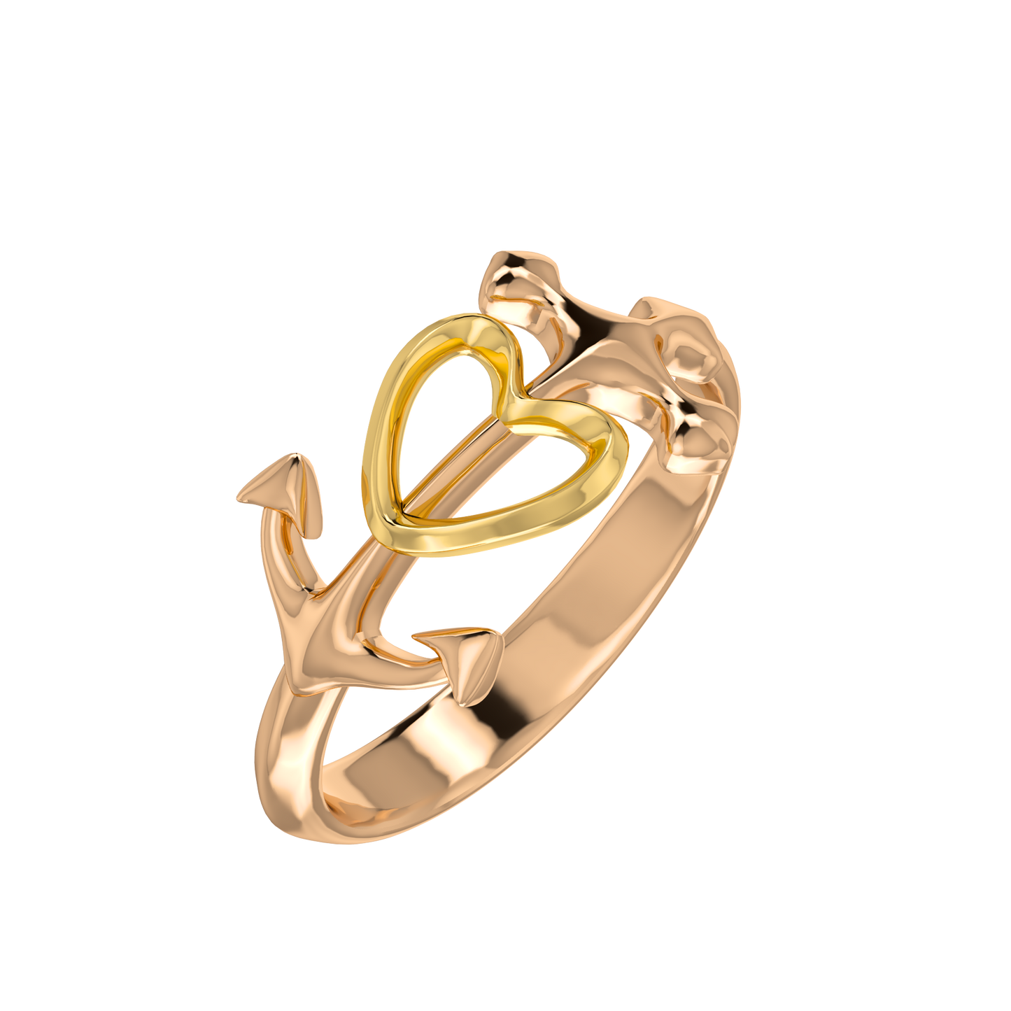 Heart Anchor Ring - ™ Joaillerie VCL