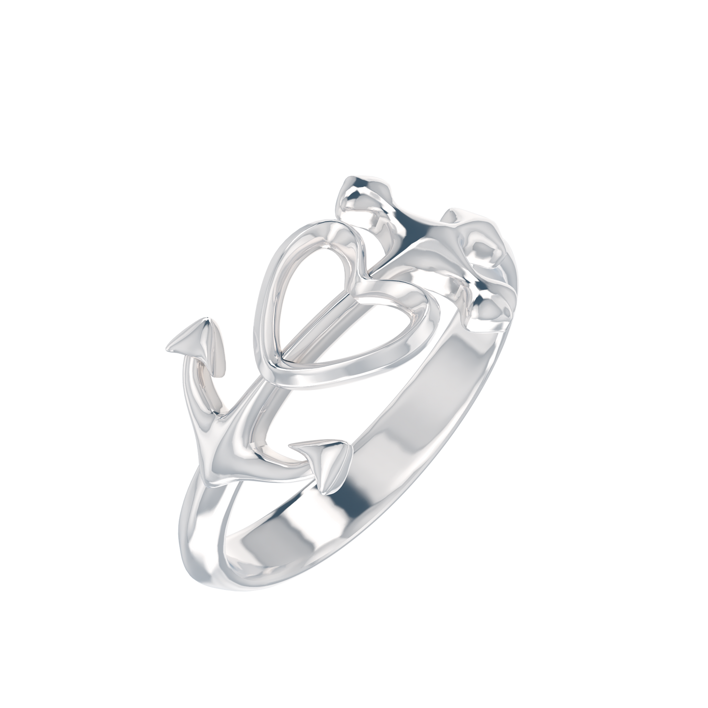 Heart Anchor Ring - ™ Joaillerie VCL