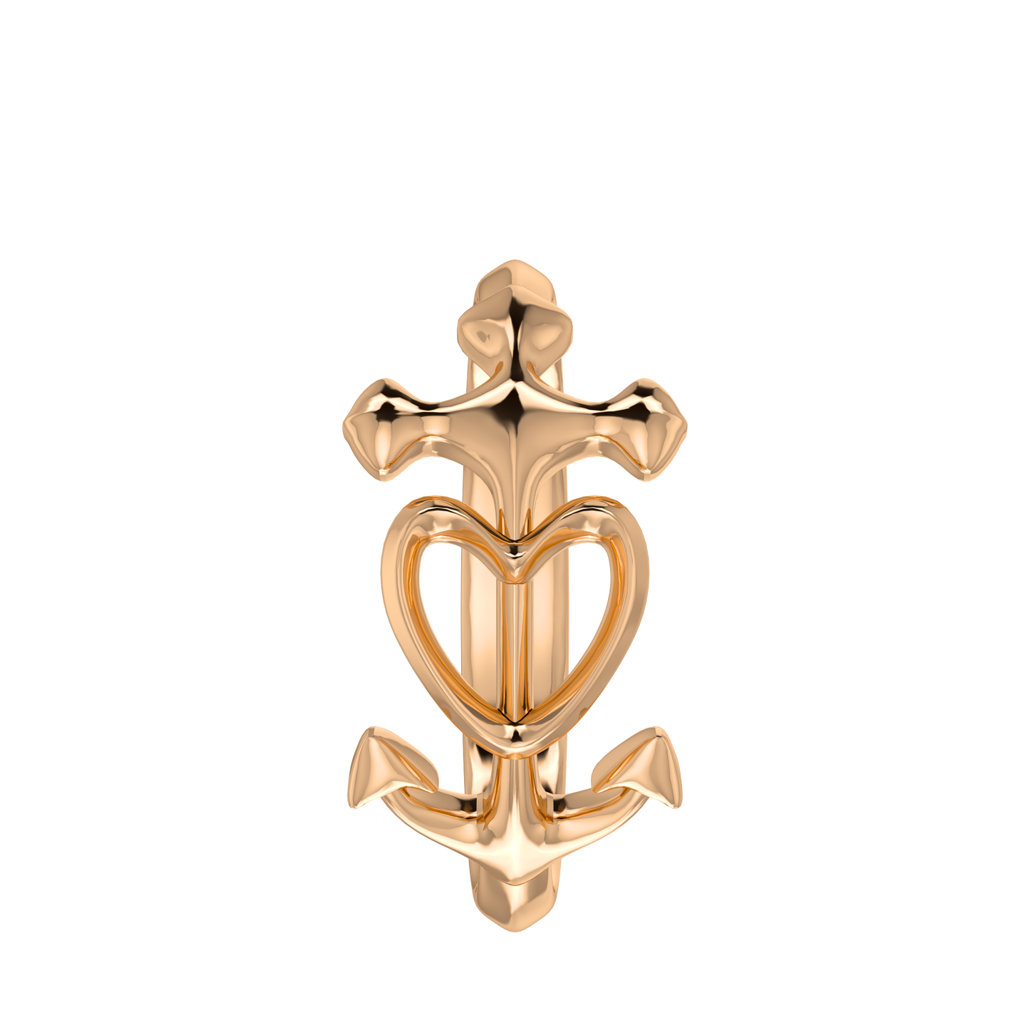 Heart Anchor Ring - ™ Joaillerie VCL