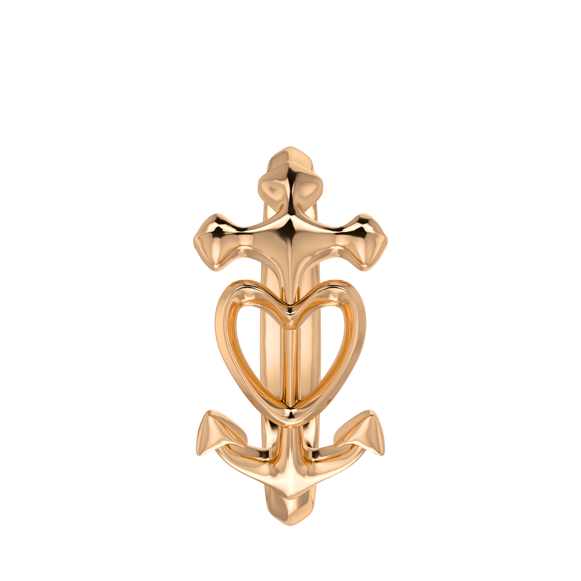 Heart Anchor Ring - ™ Joaillerie VCL