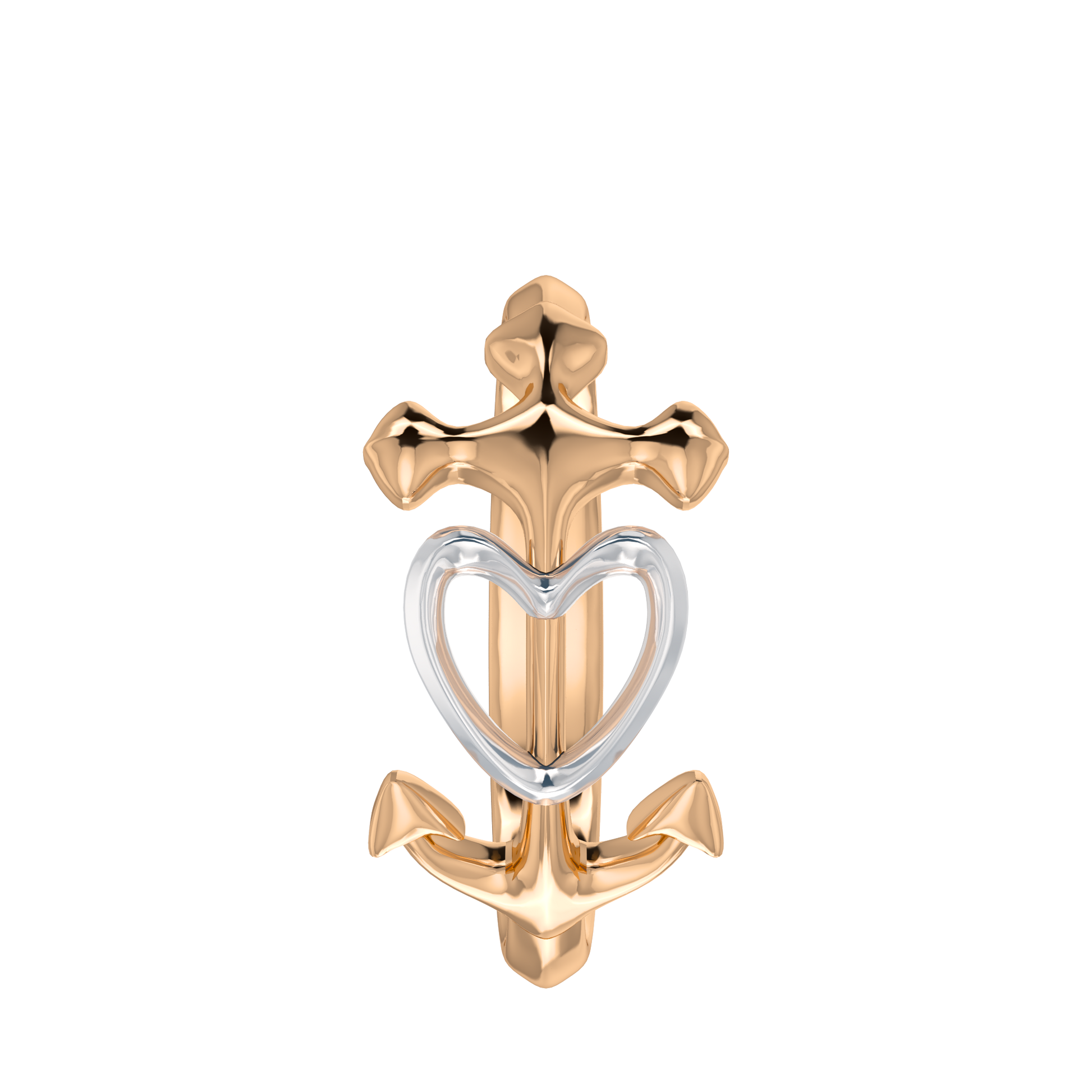 Heart Anchor Ring - ™ Joaillerie VCL