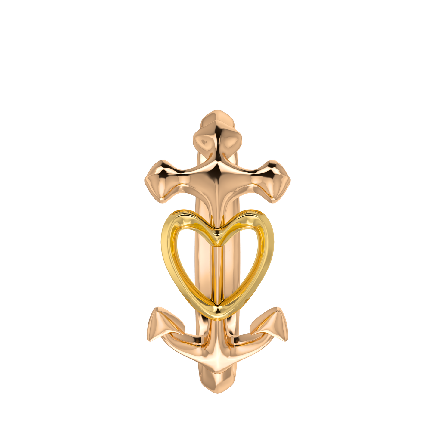 Heart Anchor Ring - ™ Joaillerie VCL