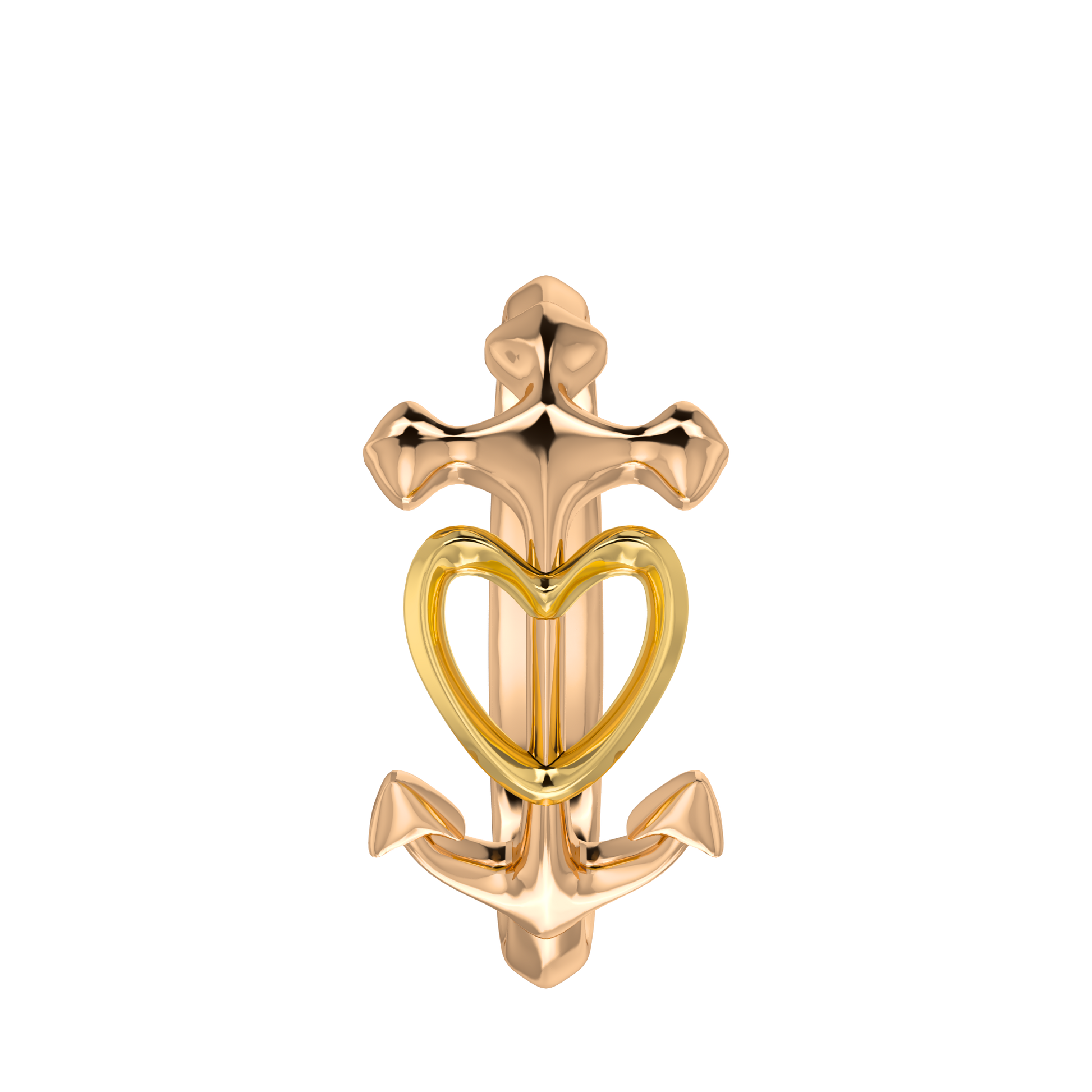 Heart Anchor Ring - ™ Joaillerie VCL