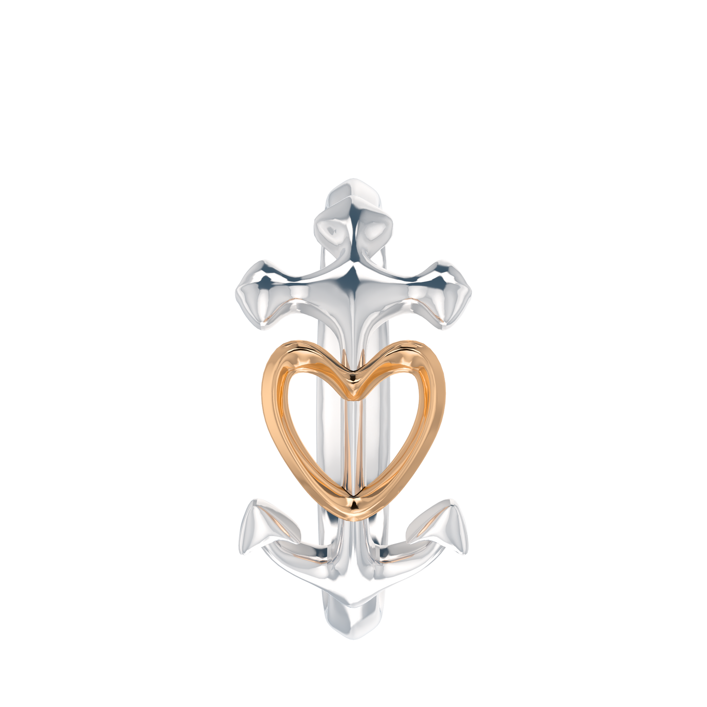 Heart Anchor Ring - ™ Joaillerie VCL