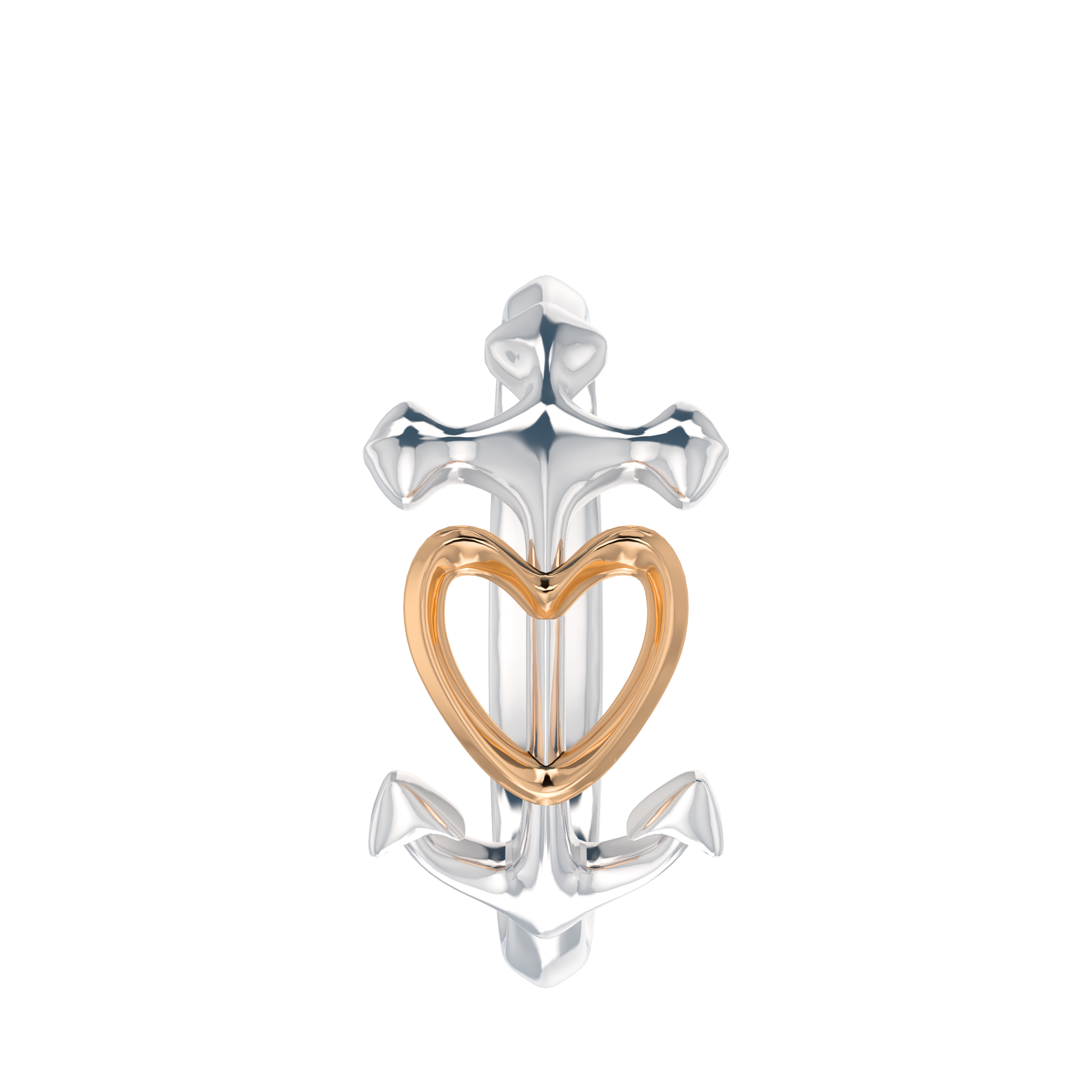 Heart Anchor Ring - ™ Joaillerie VCL