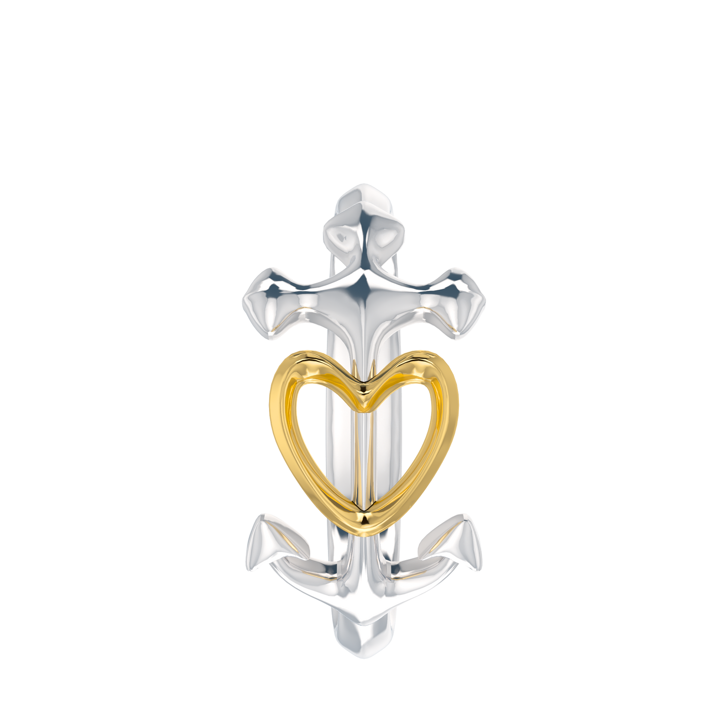 Heart Anchor Ring - ™ Joaillerie VCL