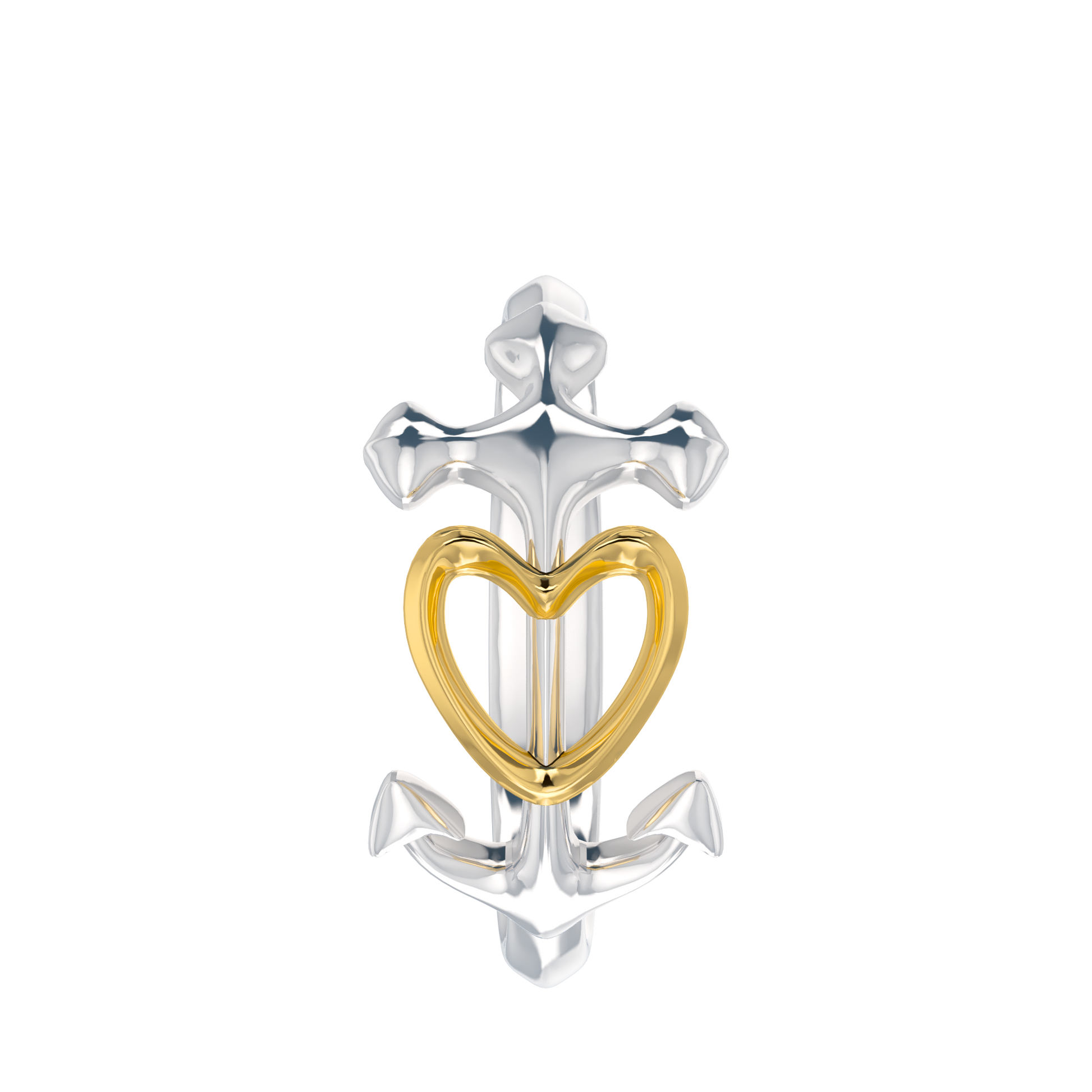 Heart Anchor Ring - ™ Joaillerie VCL