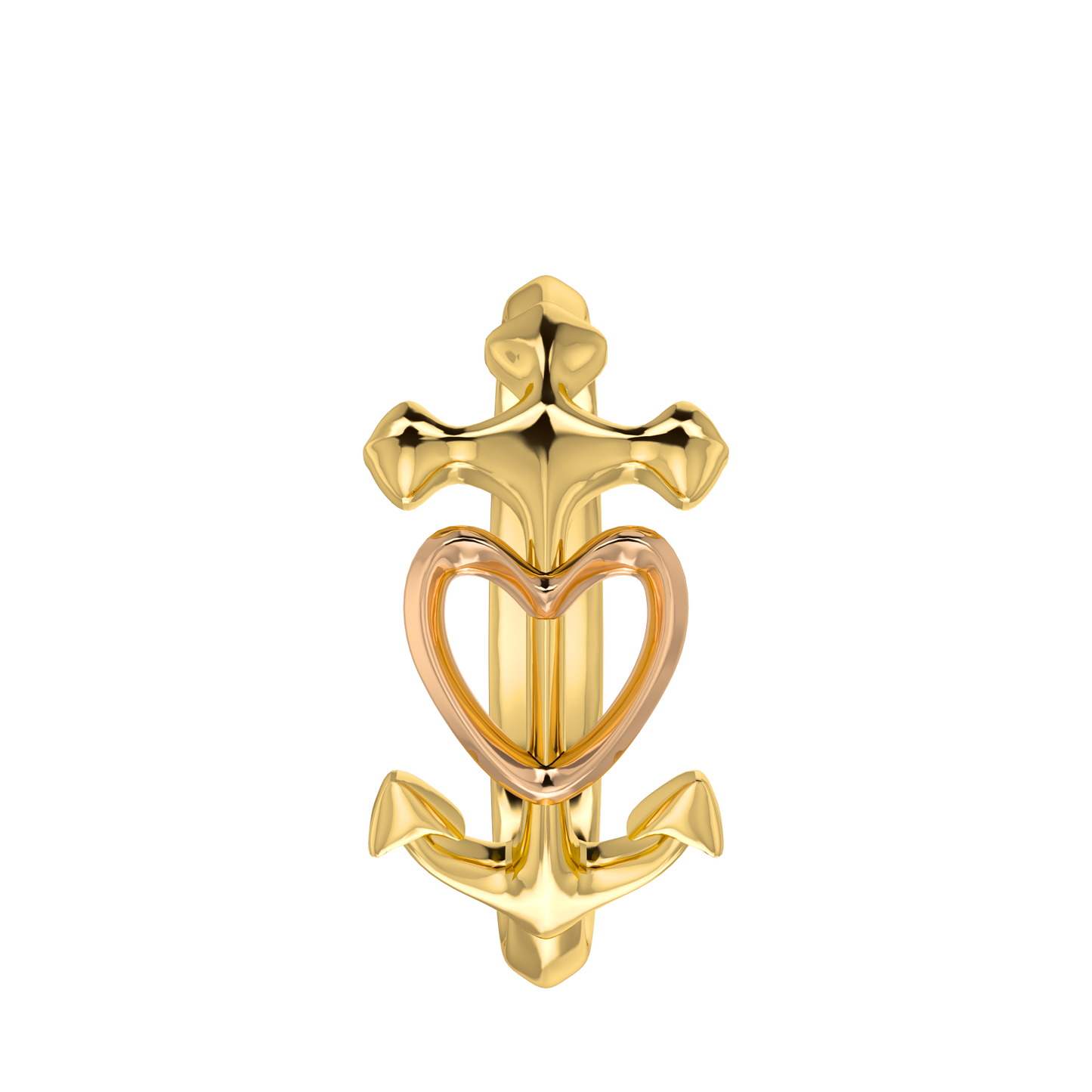 Heart Anchor Ring - ™ Joaillerie VCL
