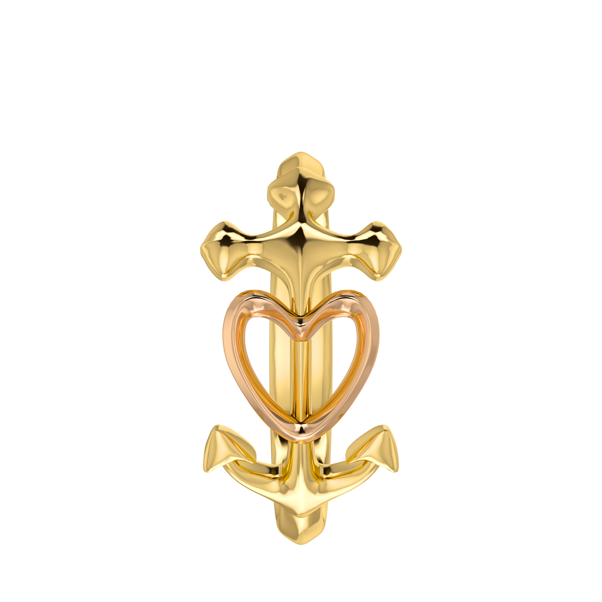 Heart Anchor Ring - ™ Joaillerie VCL