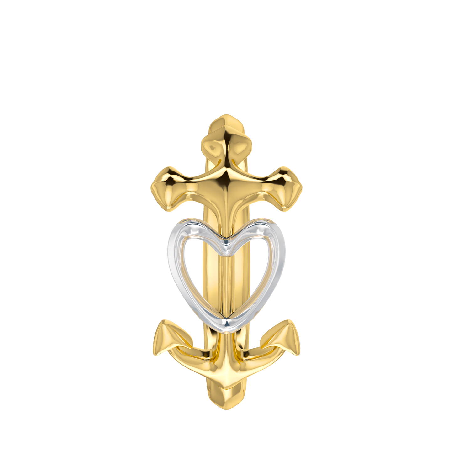 Heart Anchor Ring - ™ Joaillerie VCL