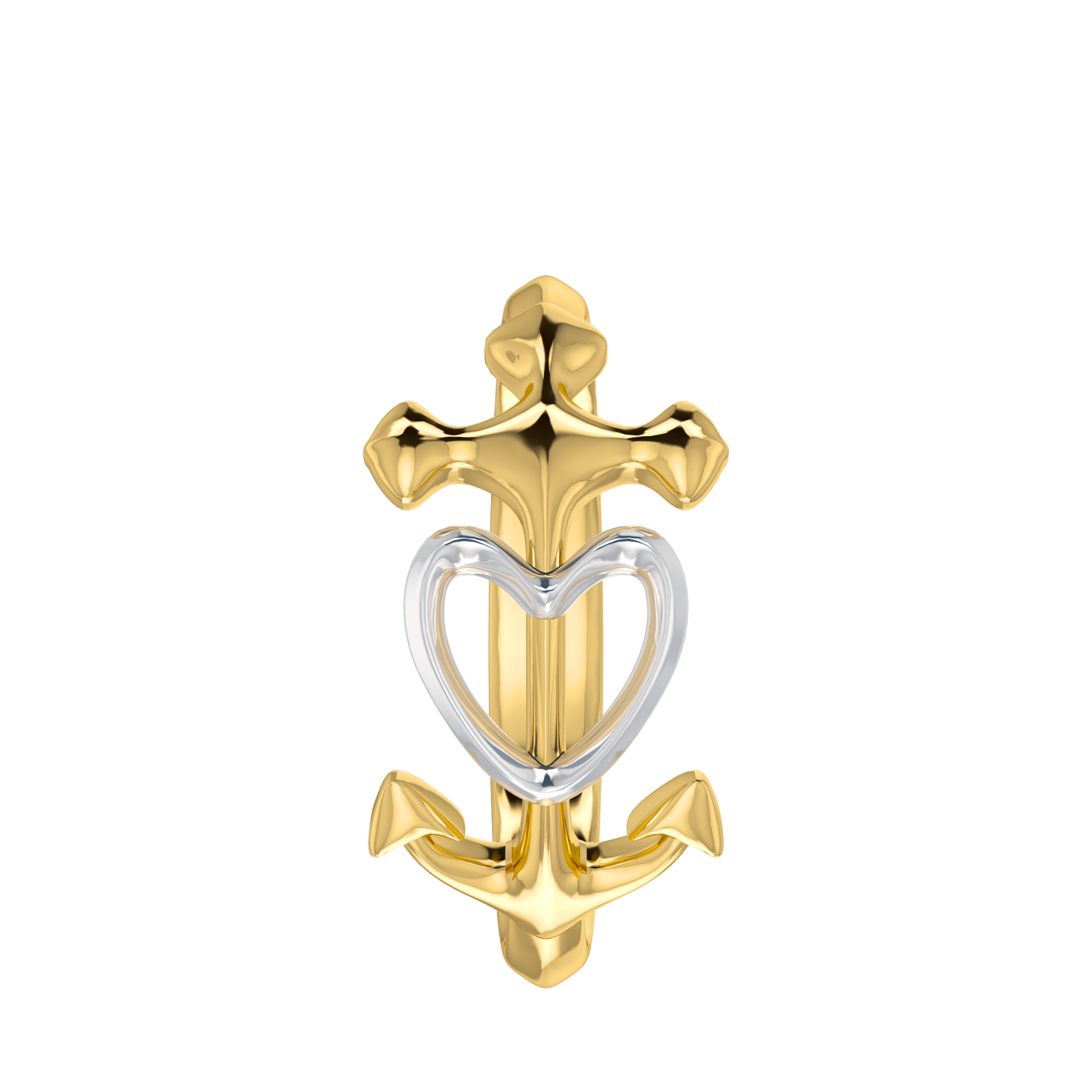 Heart Anchor Ring - ™ Joaillerie VCL