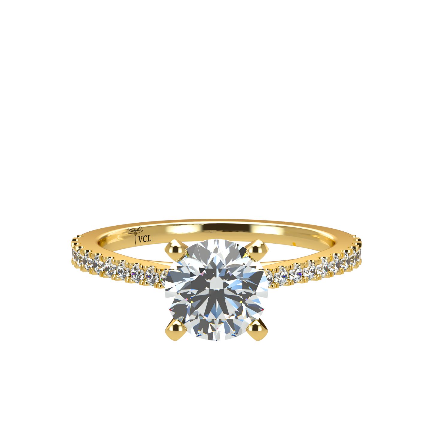 Charmaine Brilliant Cut Pavé 1.00-1.29cts - ™ Joaillerie VCL