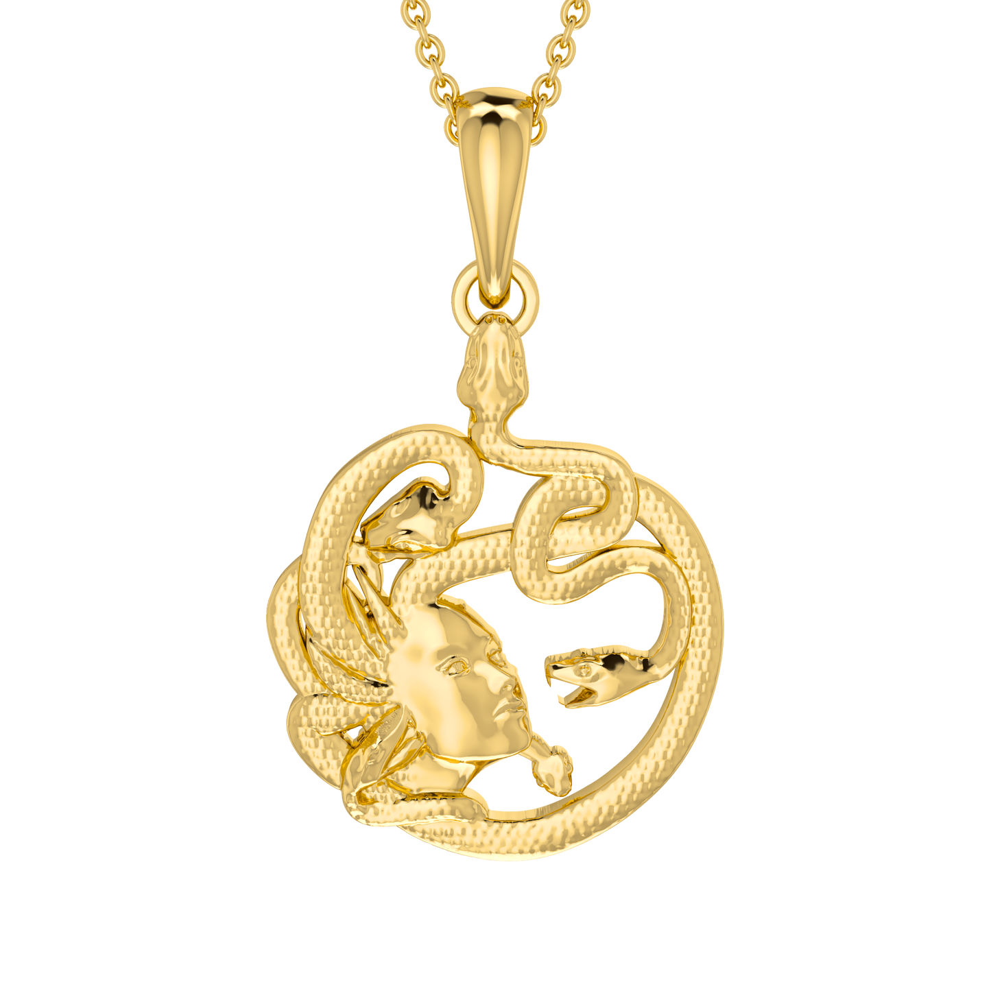Medusa Pendant - 14kt 18kt gold - ™ Joaillerie VCL
