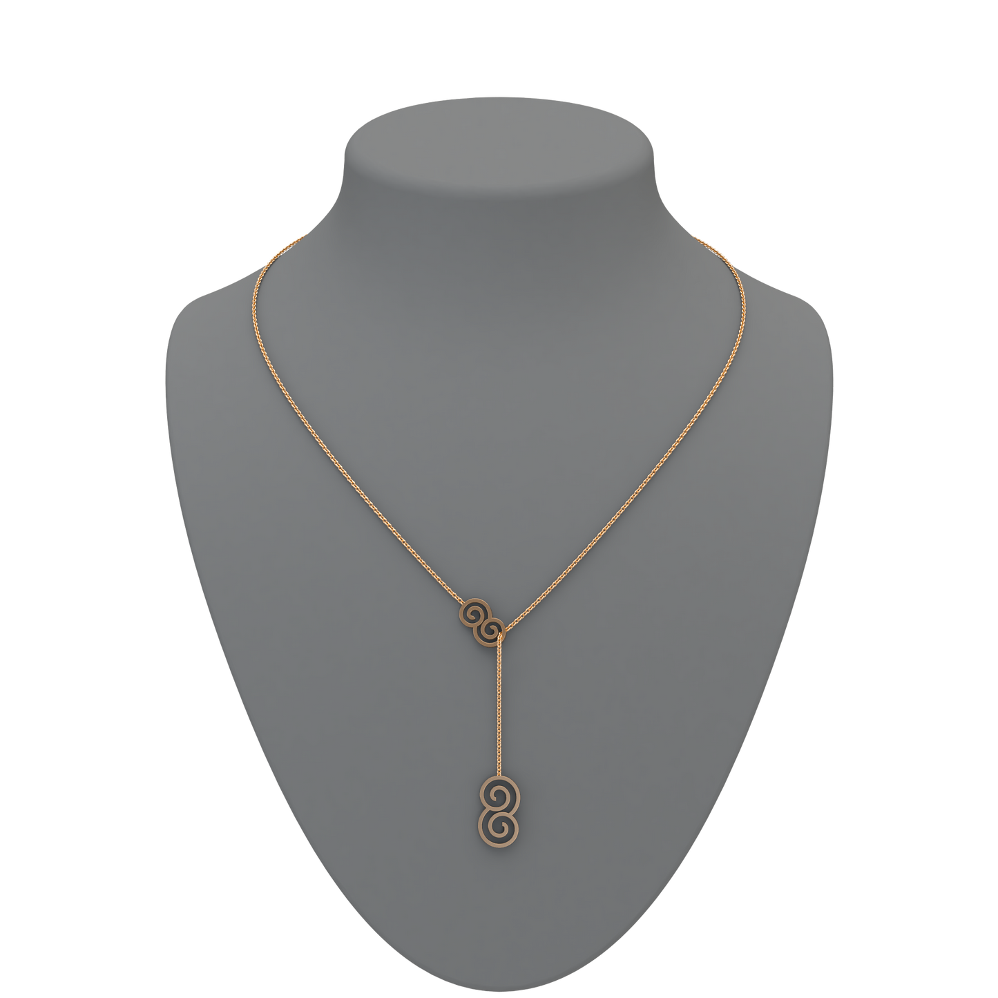 Spiral infinity Lariat Necklace - ™ Joaillerie VCL