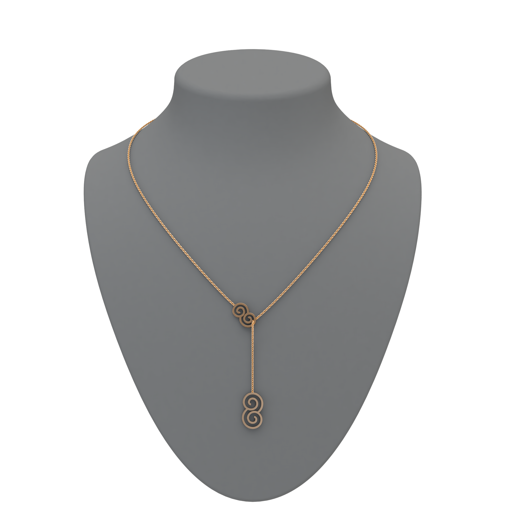 Spiral infinity Lariat Necklace - ™ Joaillerie VCL