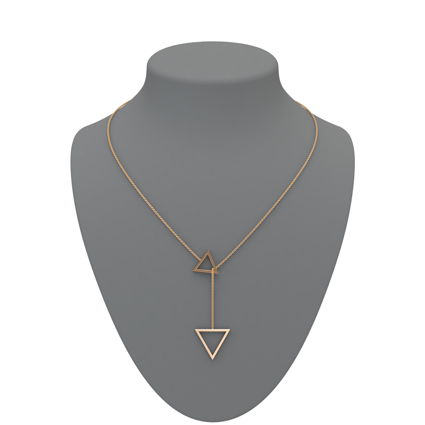 Triangle Lariat Necklace - ™ Joaillerie VCL