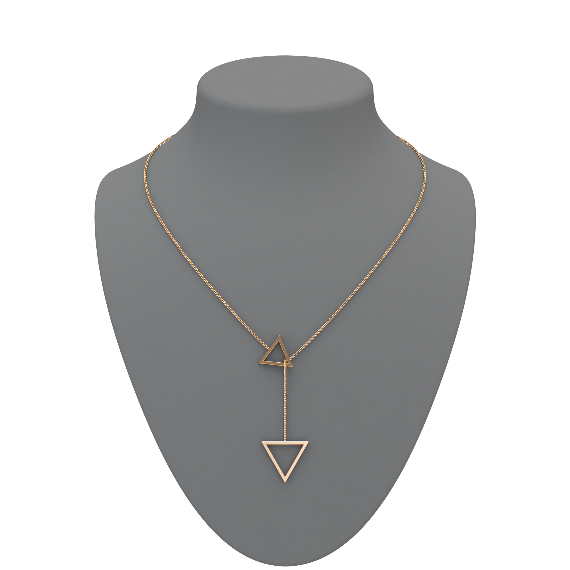 Triangle Lariat Necklace - ™ Joaillerie VCL