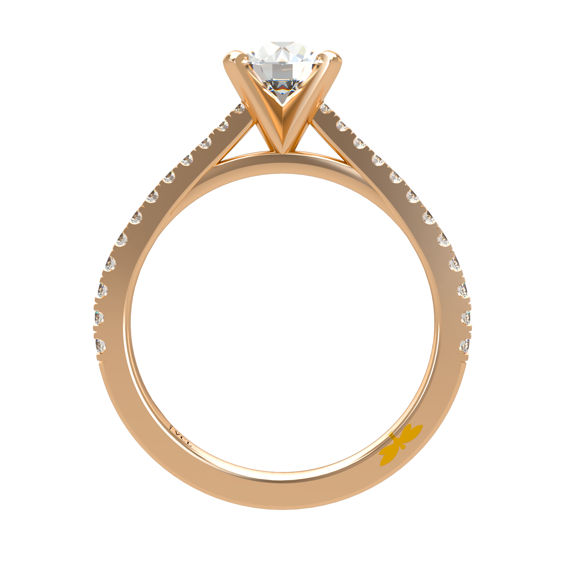 Charmaine Brilliant Cut Pavé 1.00-1.29cts - ™ Joaillerie VCL