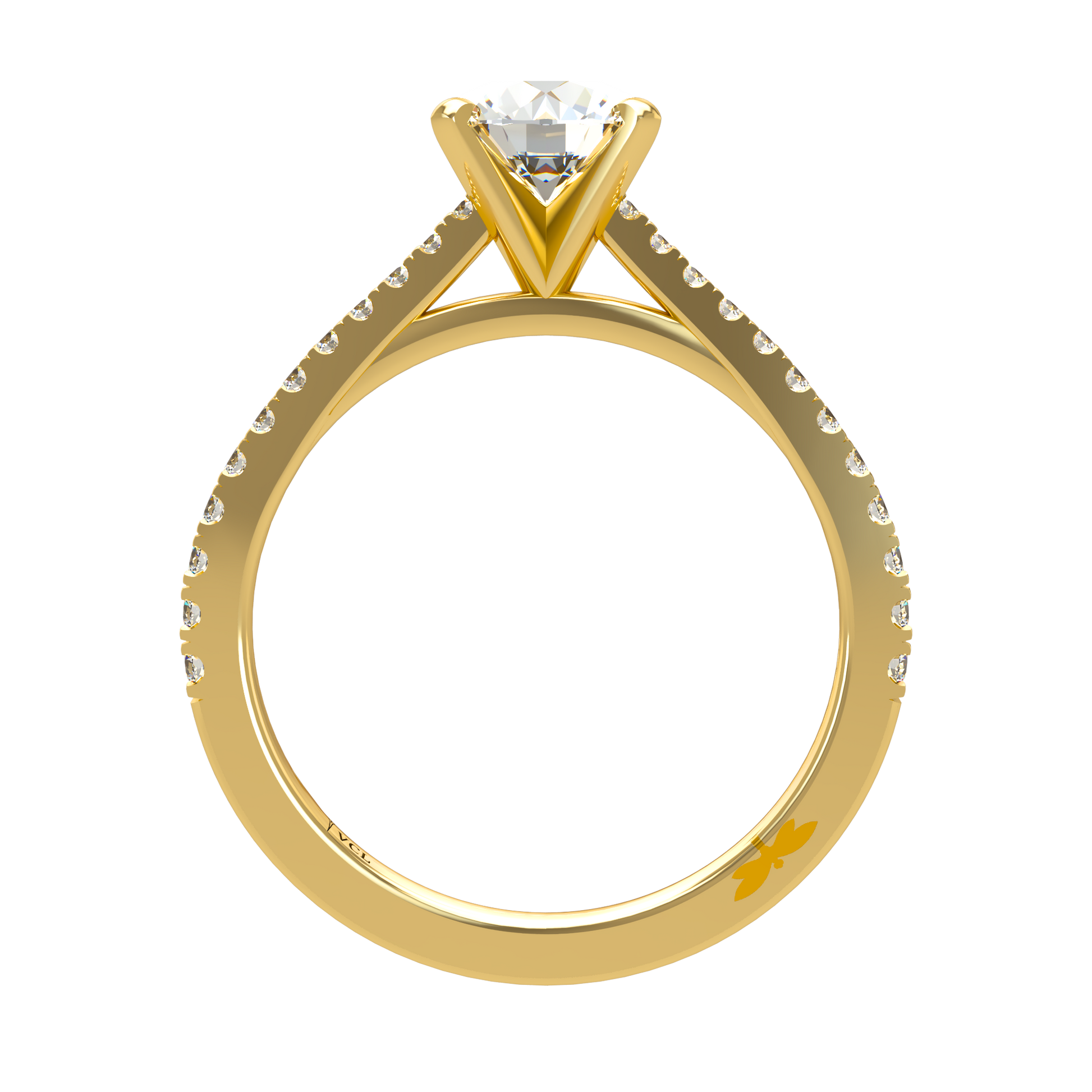 Charmaine Brilliant Cut Pavé 1.00-1.29cts - ™ Joaillerie VCL