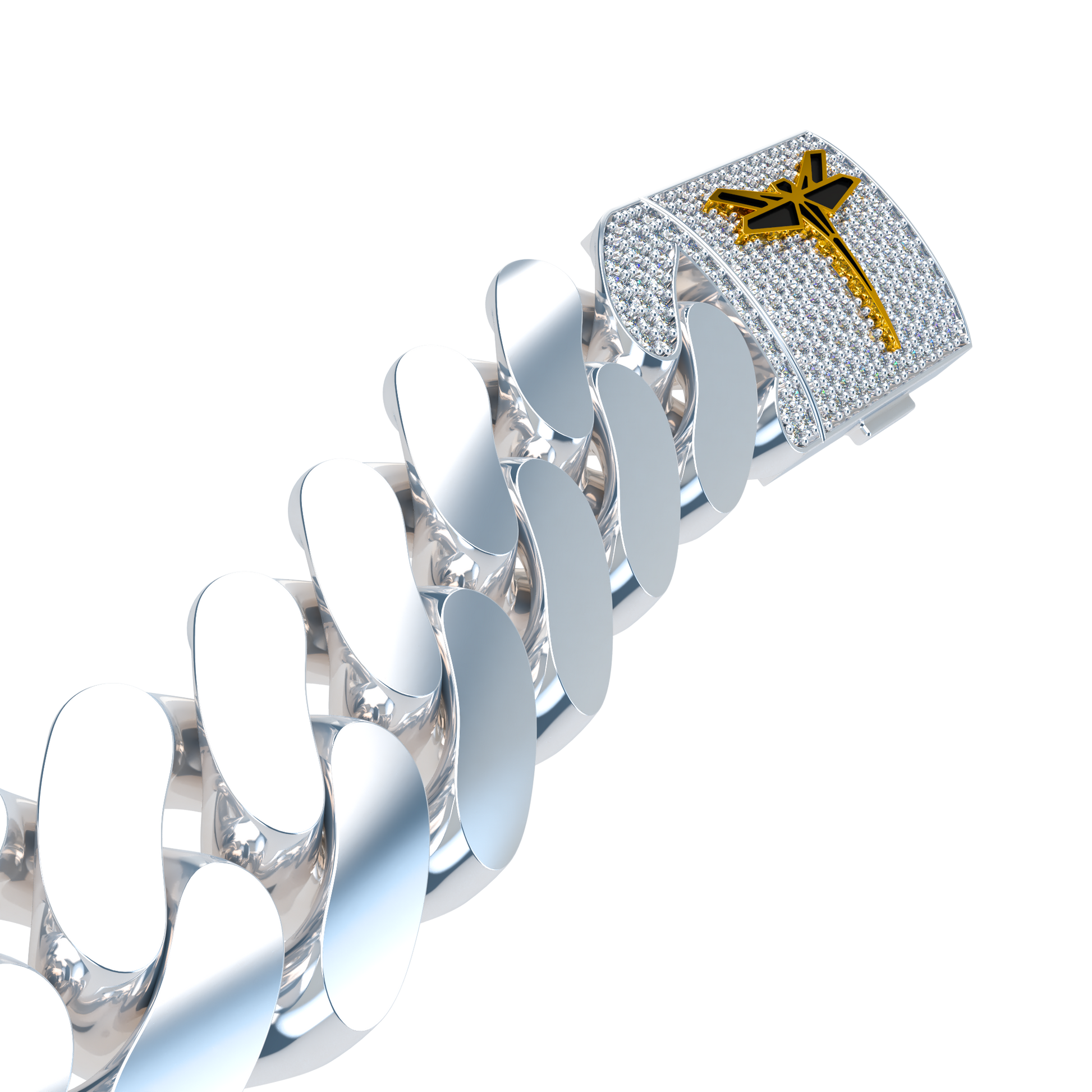 20mm Plain Cuban Link Platinum - ™ Joaillerie VCL